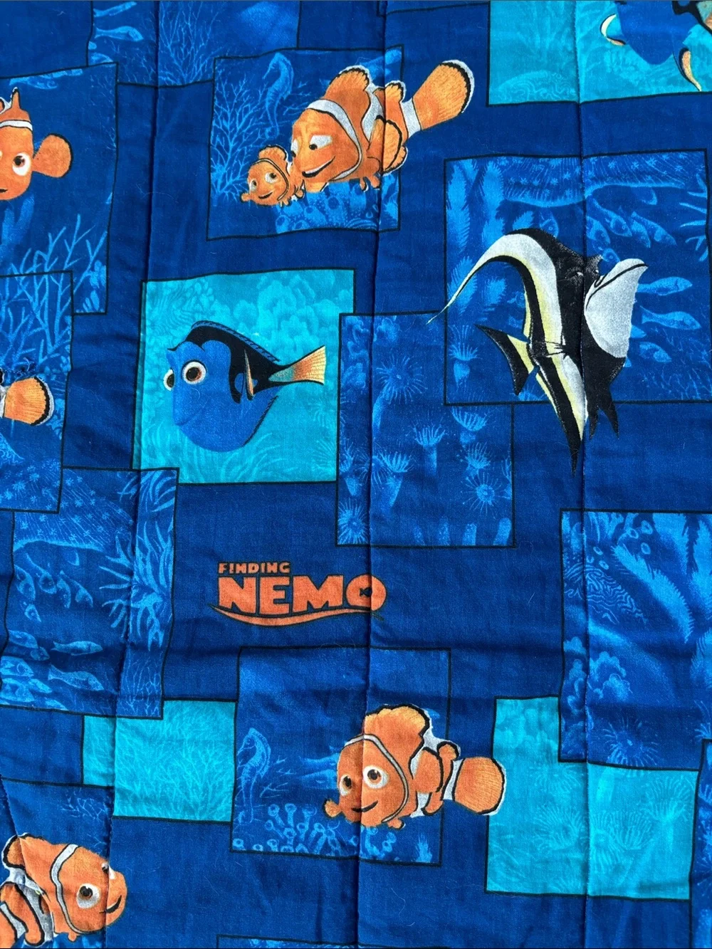 Handmade Baby Quilt with Fishing Design